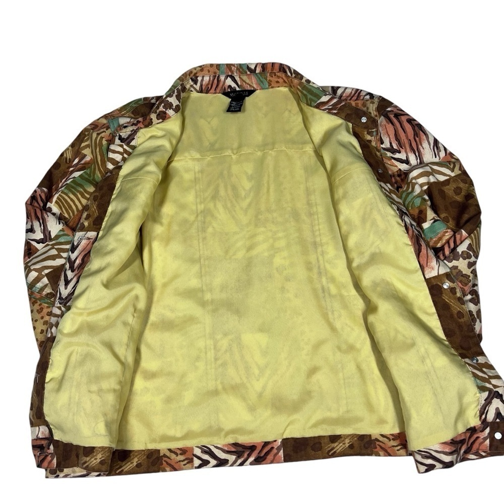 MULTIPLES Animal Print Button-Up Lined Jacket Wom… - image 11